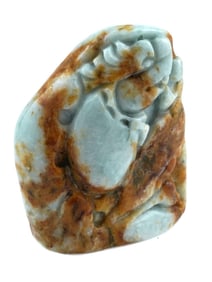 CHINESE HAND CARVED BLUE JADE DRAGON AMULET PENDANT