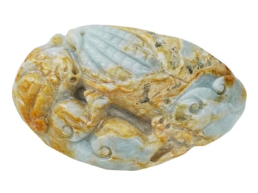 CHINESE FOO DOG HAND CARVED JADE AMULET PENDANT