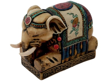 ANTIQUE CHINESE SOAPSTONE ELEPHANT FIGURINE SEAL