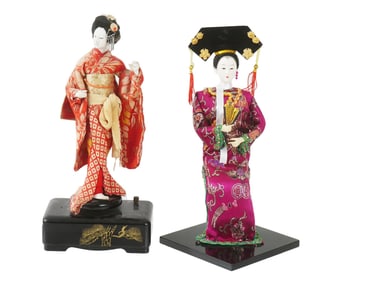 VINTAGE JAPANESE GEISHA AND CHINESE PRINCESS DOLLS
