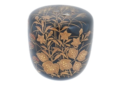 JAPANESE NATSUME WOODEN LACQUERED TEA CADDY