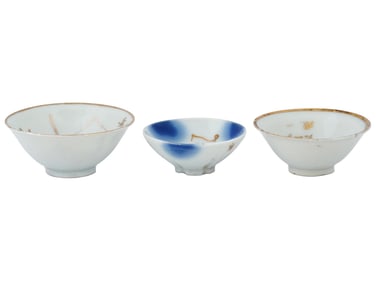 PRE WWII JAPANESE ARMY IJA SOLDIERS POTTERY SAKE CUPS