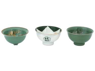 LOT OF JAPANESE MILITARY MEMORABLE POTTERY CUPS