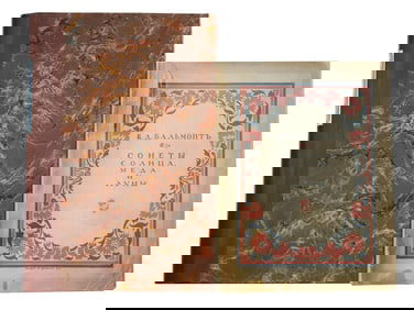 TWO ANTIQUE BOOKS IN RUSSIAN BY KONSTANTIN BALMONT