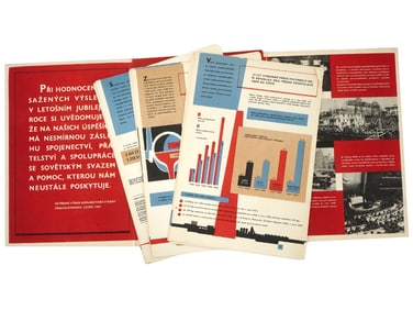 1960 CZECH SOVIET ERA PROPAGANDA PORTFOLIO