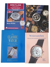COLLECTION OF BOOKS ABOUT HISTORY OF WRIST WATCHES