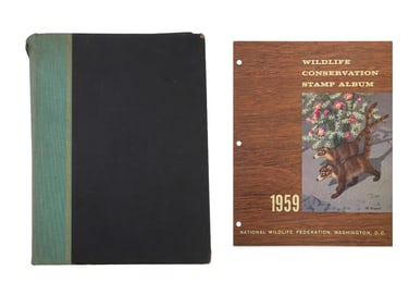 1952 HAMMONDS NATURE ATLAS OF AMERICA AND STAMP ALBUM