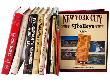 LOT OF AMERICAN RAILWAY TROLLEY TRANSPORT BOOKS