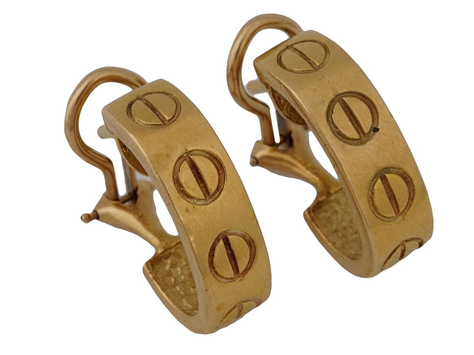 CARTIER LOVE 14K YELLOW GOLD FRENCH CLIP EARRINGS (1 of 9)
