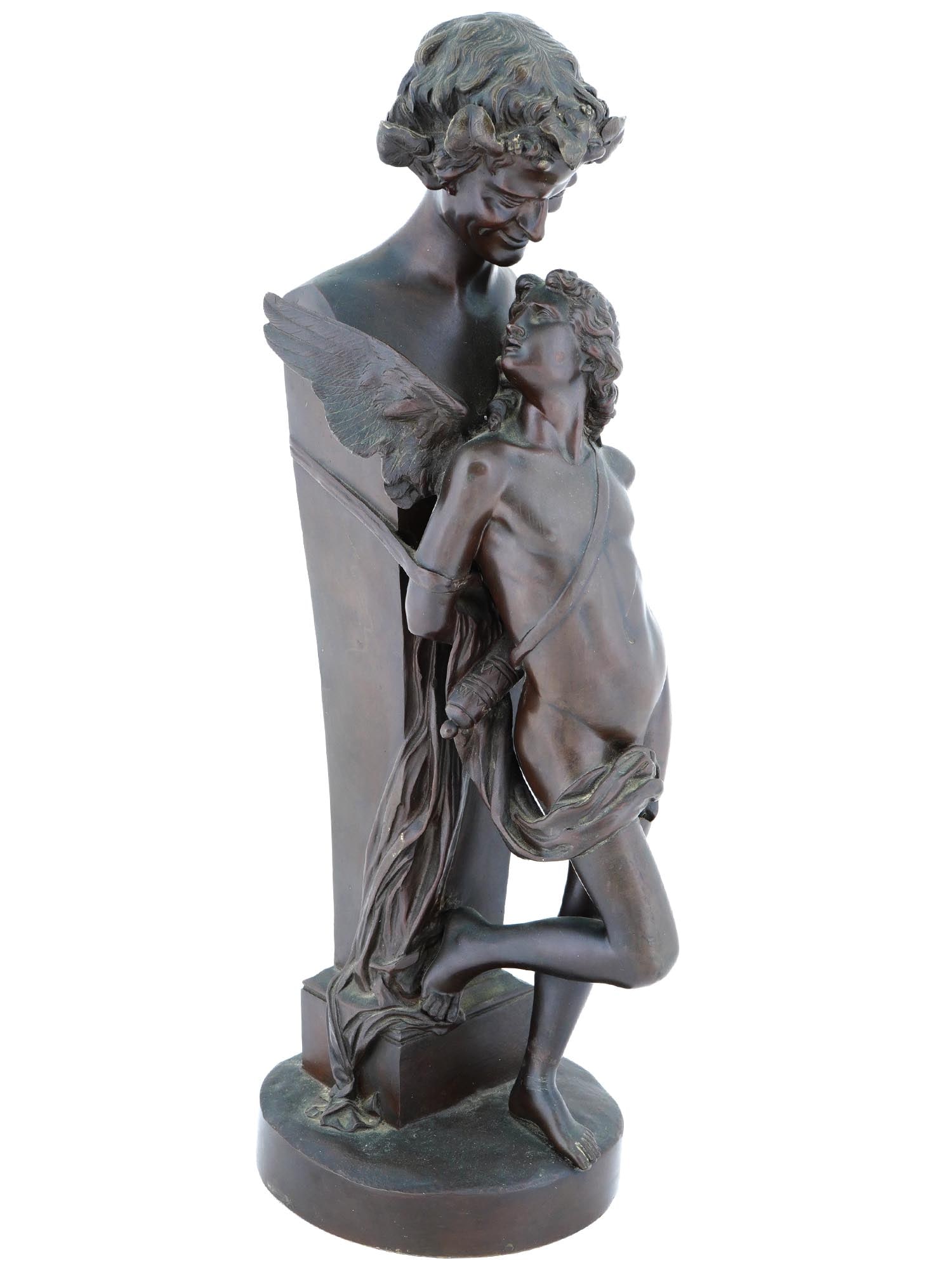 FRENCH BRONZE SCULPTURE BY FELIX SANZEL LAMOUR CAPTIF (1 of 8)