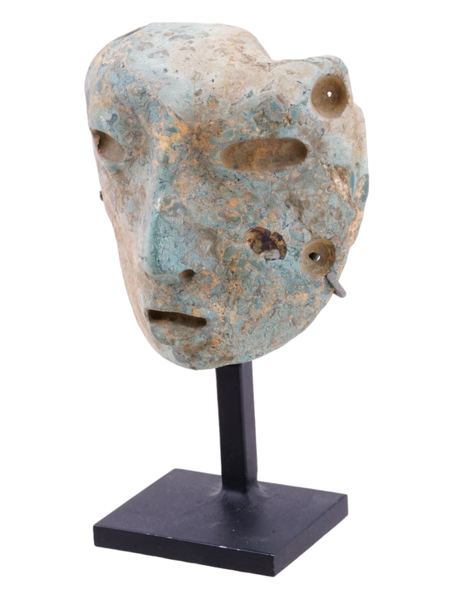 ANCIENT PRE COLUMBIAN MESOAMERICAN JADE MASK (1 of 8)