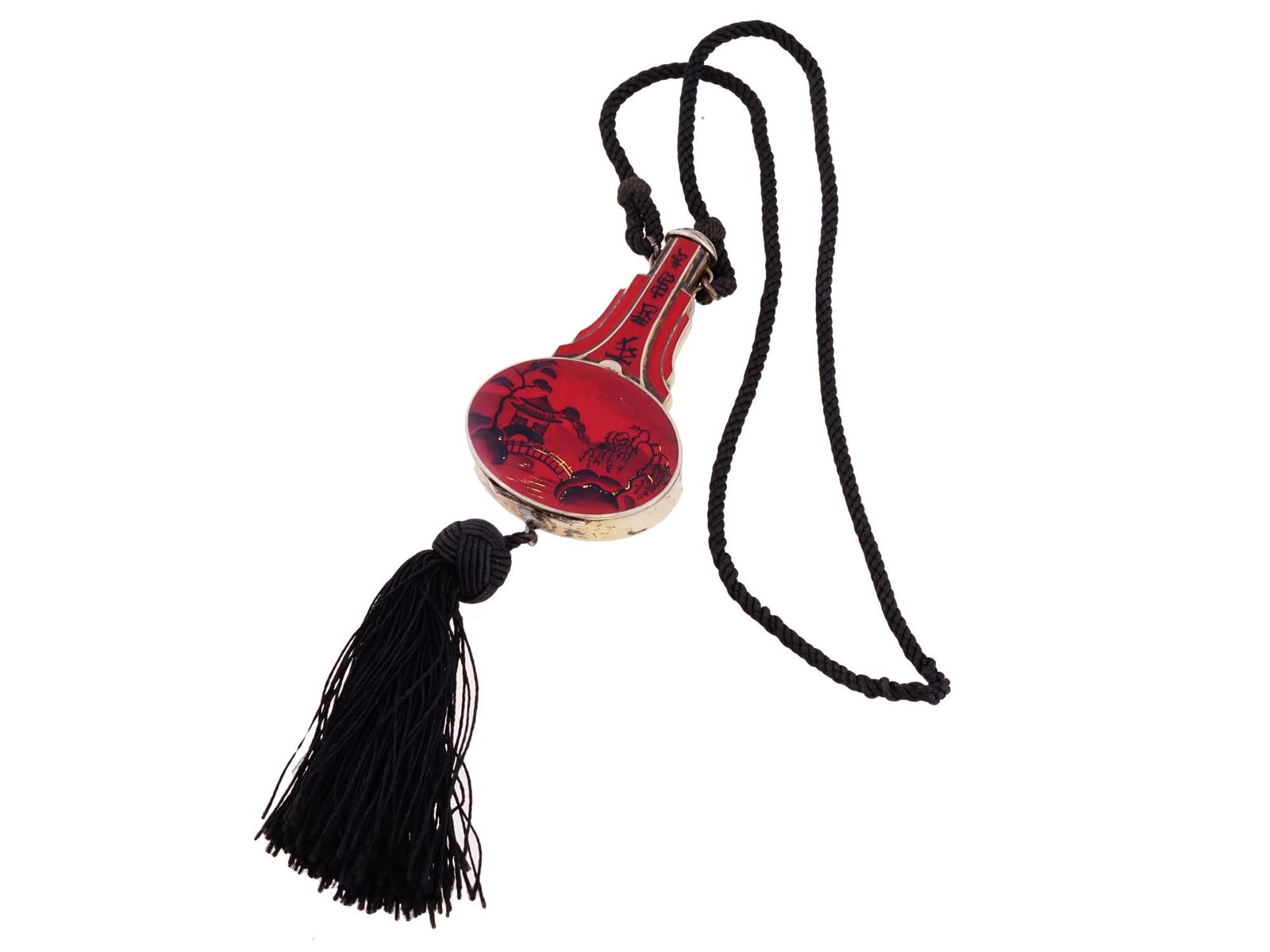 ANTIQUE SILVER AND ENAMEL JAPANESE COMPACT CASE (1 of 9)