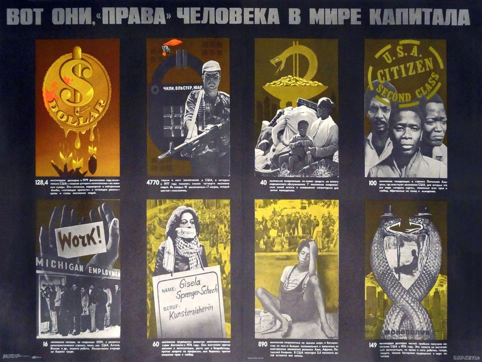 RUSSIAN SOVIET USSR PROPAGANDA POSTER 1978 (1 of 4)