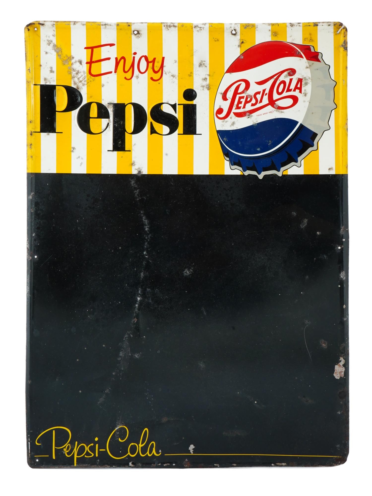 VINTAGE PEPSI COLA ADVERTISING TIN SIGN (1 of 4)