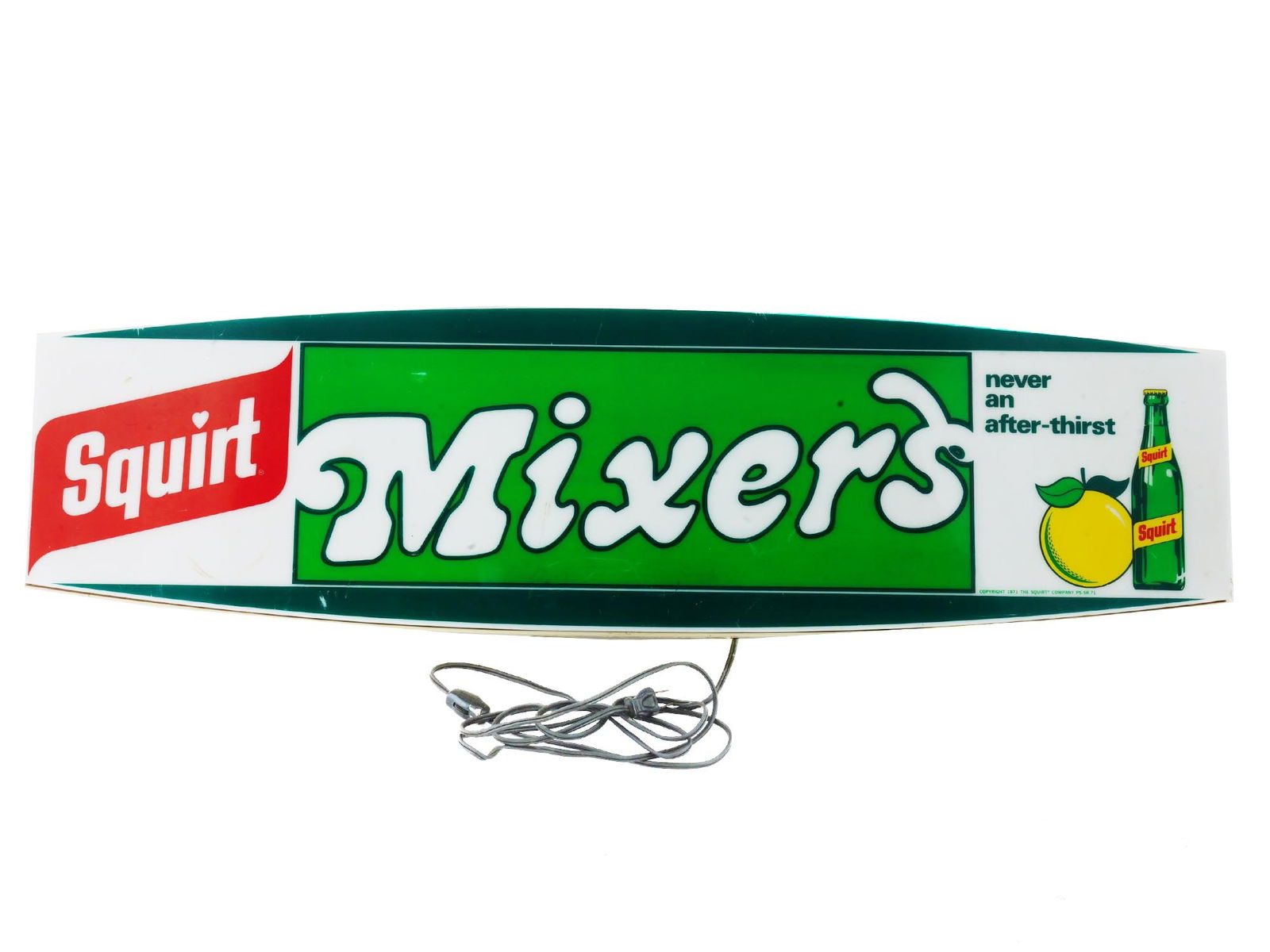 VINTAGE AMERICAN SQUIRT MIXER LIGHT UP SIGN (1 of 4)