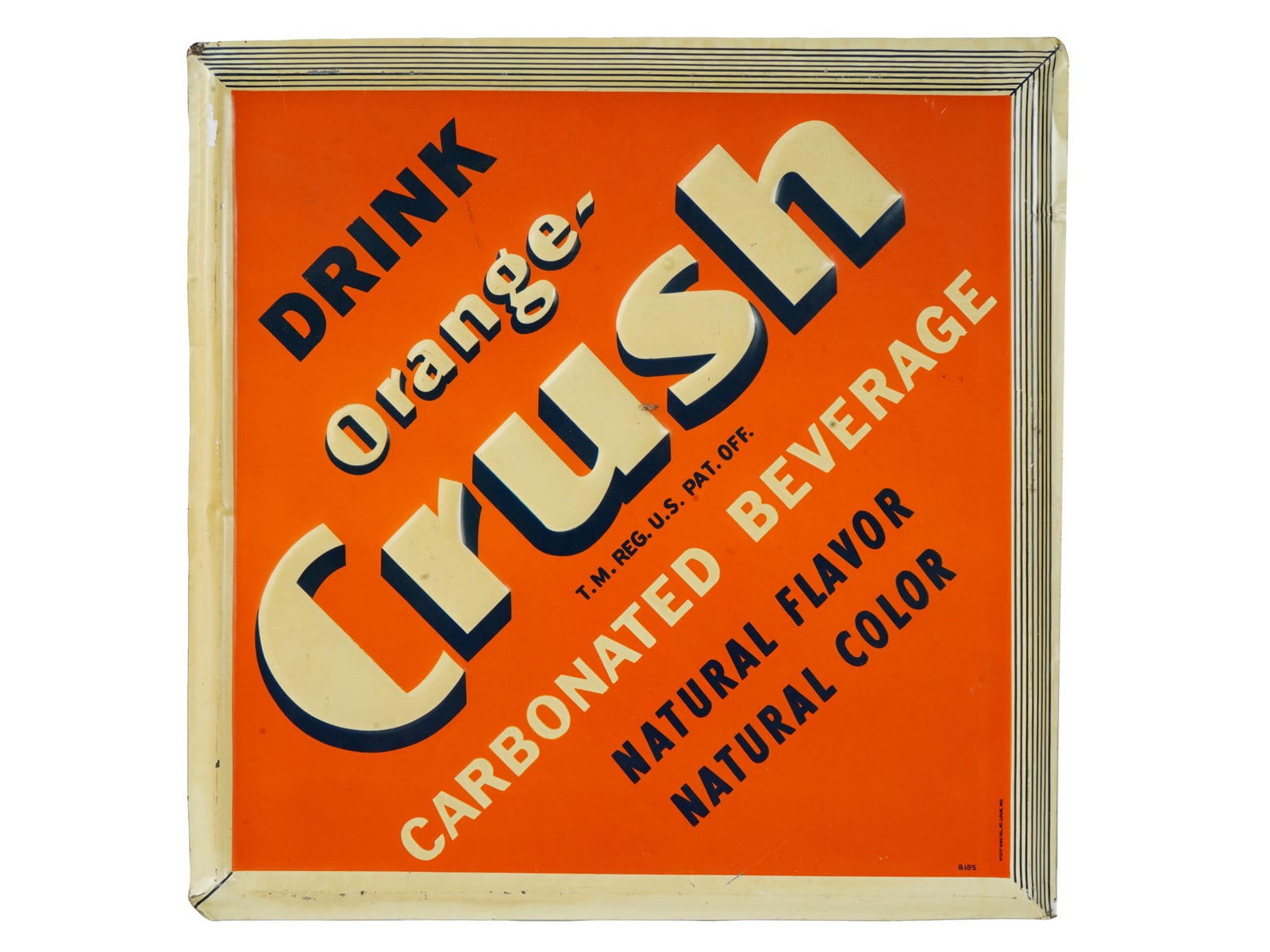 VINTAGE AMERICAN ORANGE CRUSH SODA ADVERTISING SIGN (1 of 2)