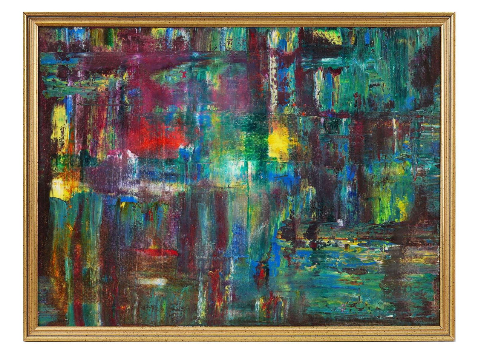 ATTRIBUTED TO GERHARD RICHTER ABSTRACT OIL PAINTING (1 of 5)