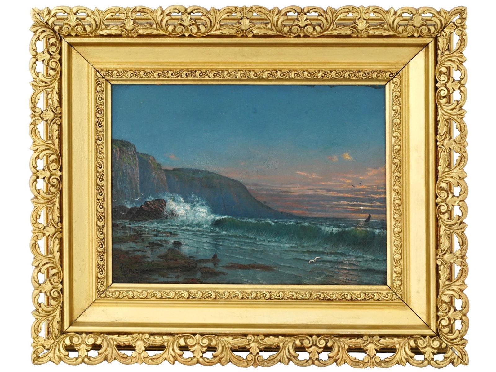 AMERICAN OIL PAINTING BY ALFRED THOMPSON BRICHER (1 of 5)