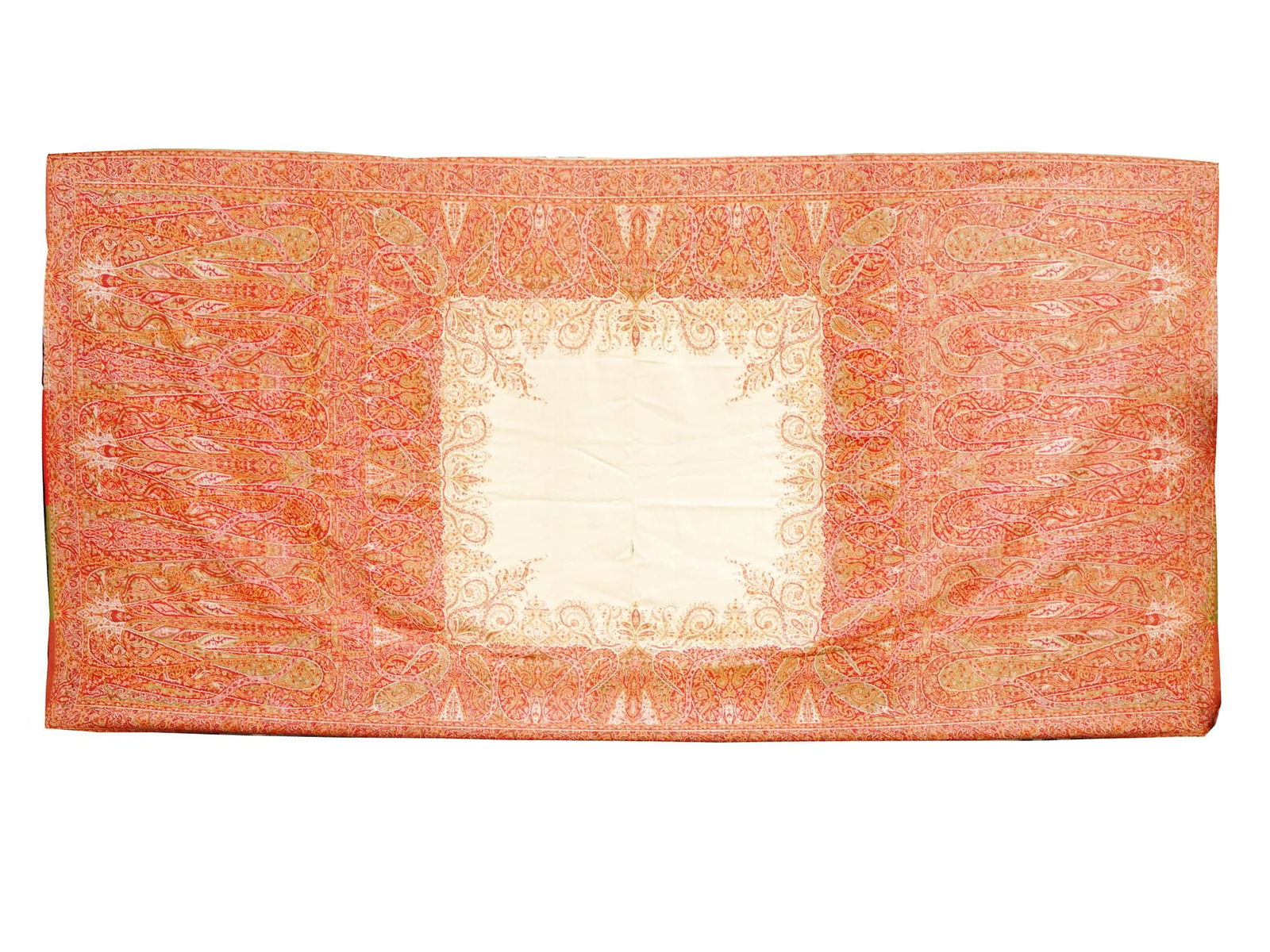 ANTIQUE 19TH C BRITISH VICTORIAN PAISLEY WOOL SHAWL (1 of 5)