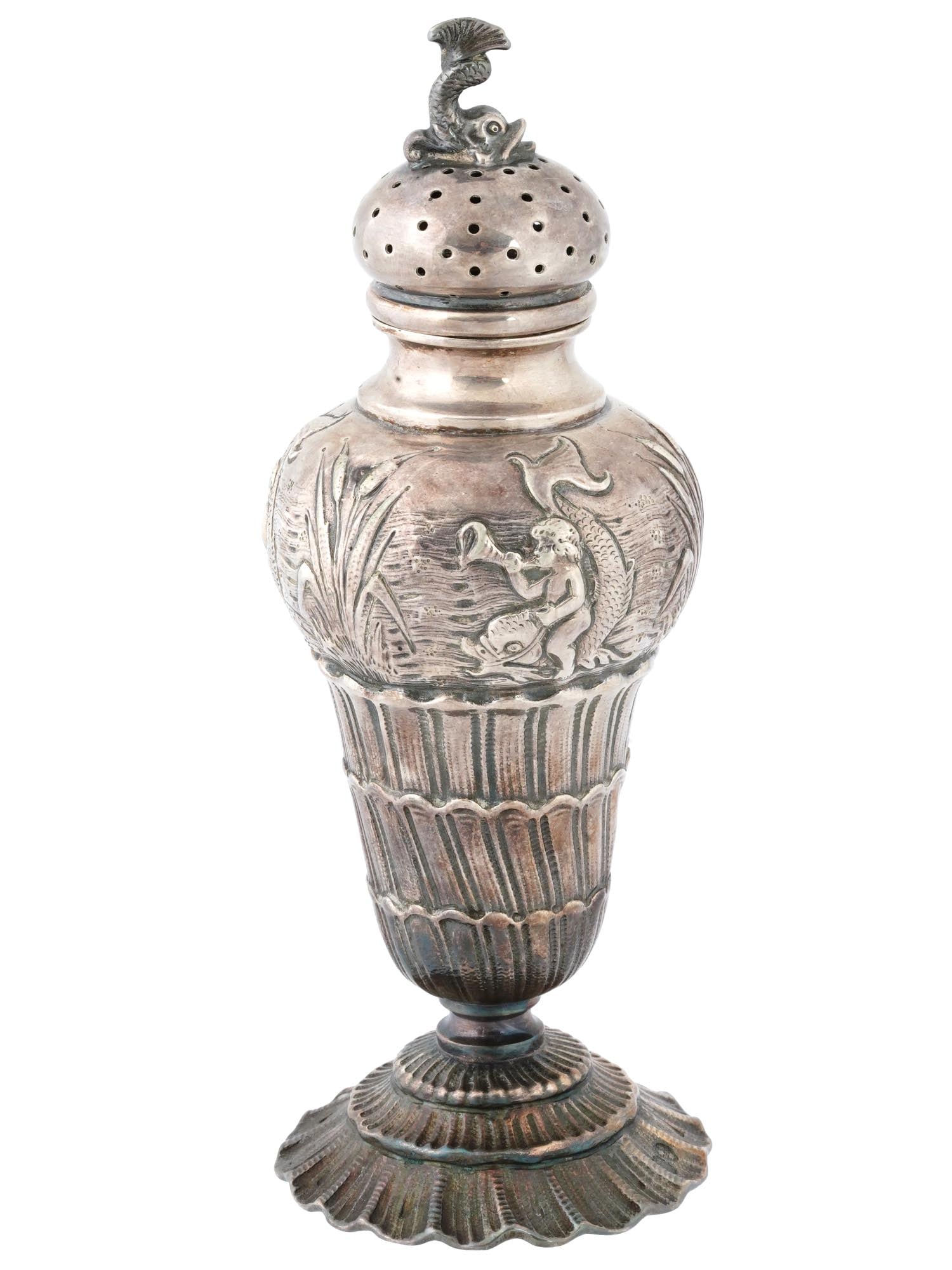 ANTIQUE GERMAN SILVER SUGAR SHAKER BY HANAU (1 of 5)