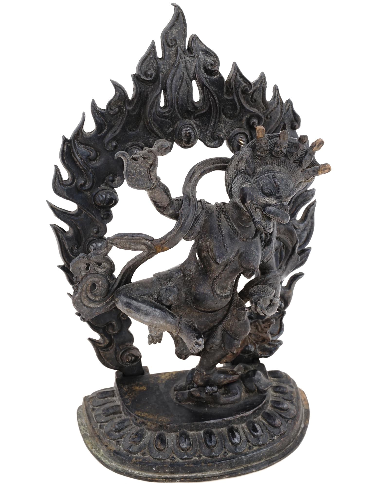 ANTIQUE SINO TIBETAN BRONZE STATUE OF YAMANTAKA (1 of 5)