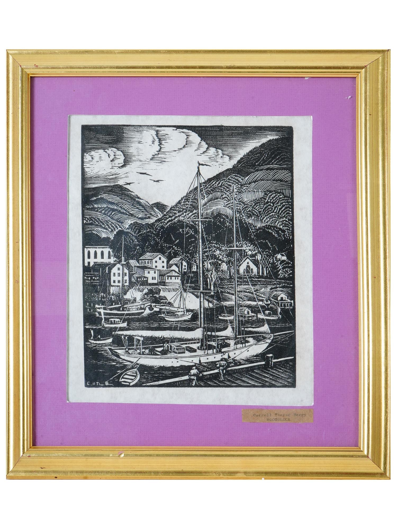 CARROLL THAYER BERRY AMERICAN NAUTICAL WOODBLOCK (1 of 5)