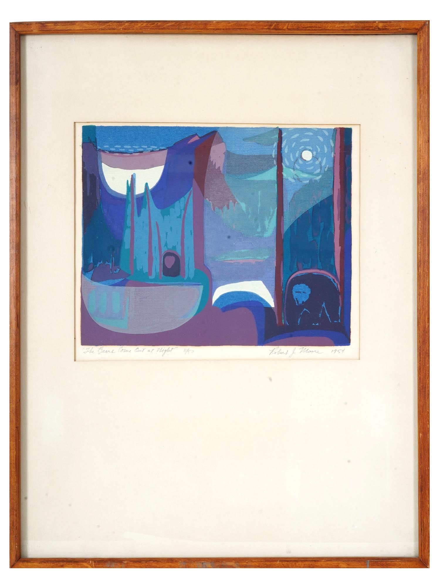 1954 AMERICAN LANDSCAPE WOODBLOCK BY ROBERT MOORE (1 of 5)