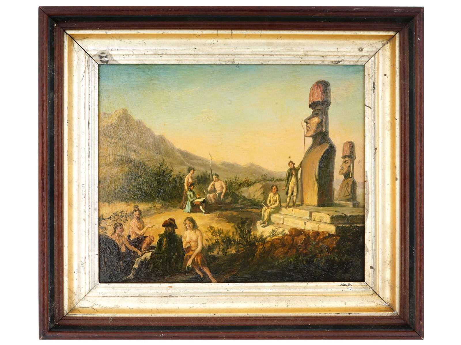 AFTER DUCHE DE VANCY EASTER ISLAND OIL PAINTING (1 of 3)