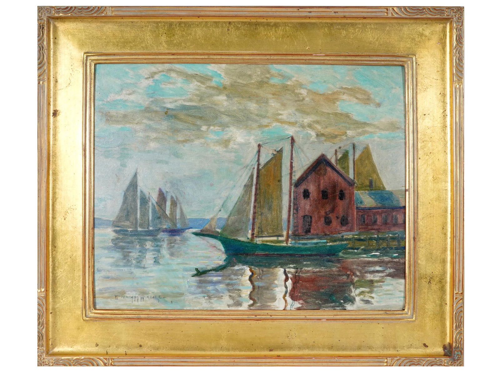 AMERICAN SEASCAPE OIL PAINTING BY WHITNEY HUBBARD (1 of 5)