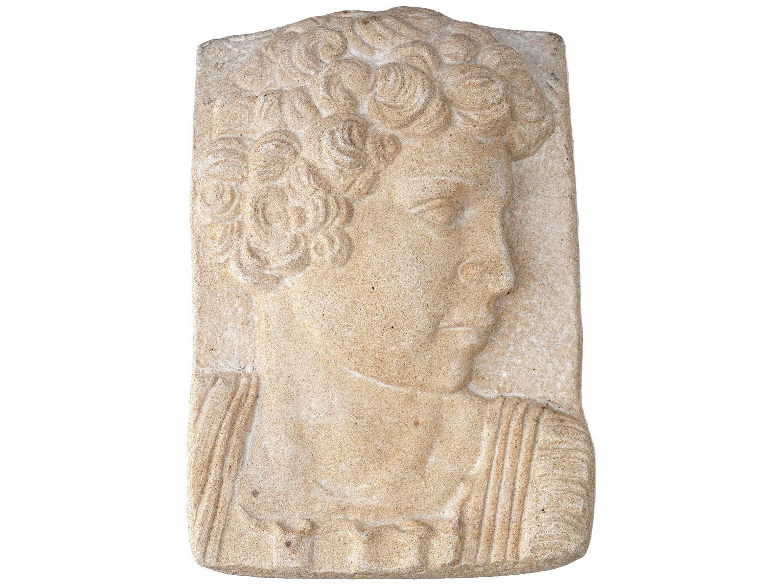 GREEK MANNER REPLICA HAND CARVED STONE WALL PLAQUE (1 of 3)