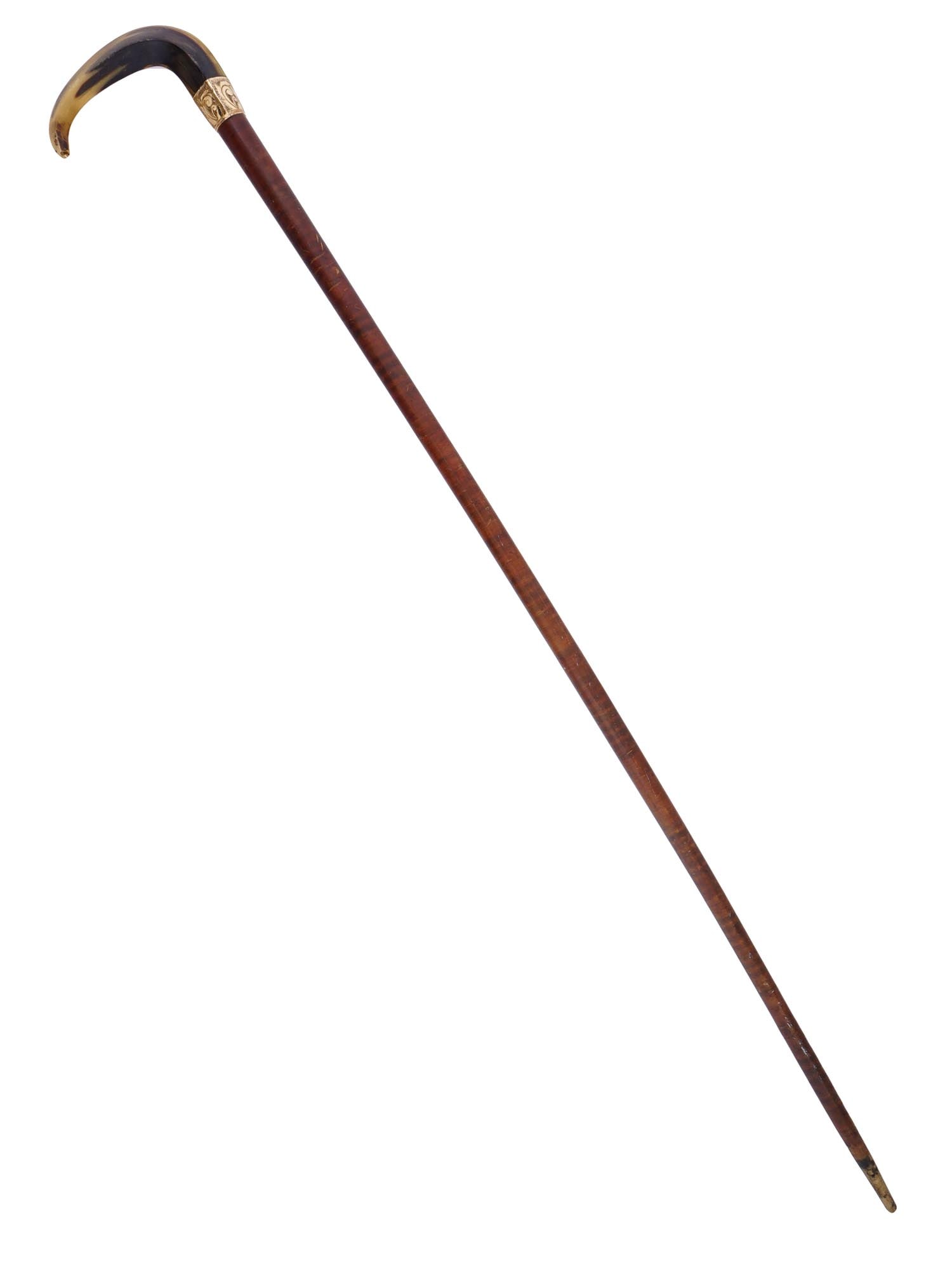 MCCLURE MAGAZINE PRESSED PAPER GOLD HORN WALKING CANE (1 of 7)