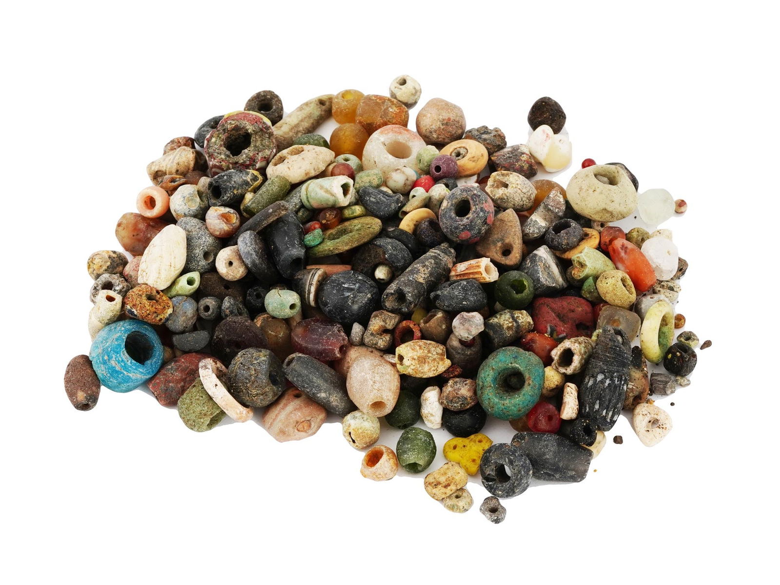 ANCIENT ROMAN AND EGYPTIAN GLASS STONE BEADS (1 of 6)
