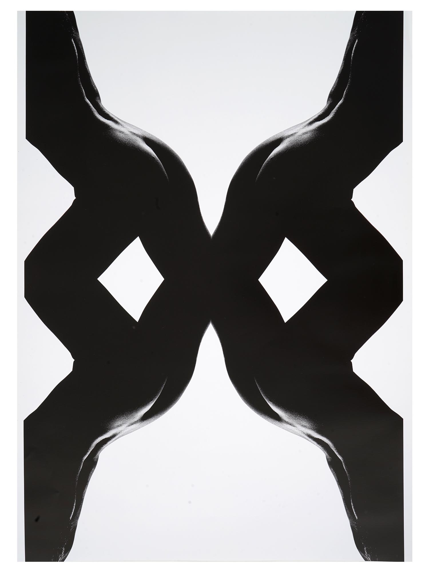 LTD FRENCH NUDE PHOTO PRINT BY JACK BURLOT SIGNED: Jack Burlot, French, born 1947, a limited edition photo print on premium canson satin photographic paper, Lola Pose Two. Signed and numbered 3 of 4, on the backside. Marked, Galerie Grace Radziwill, o