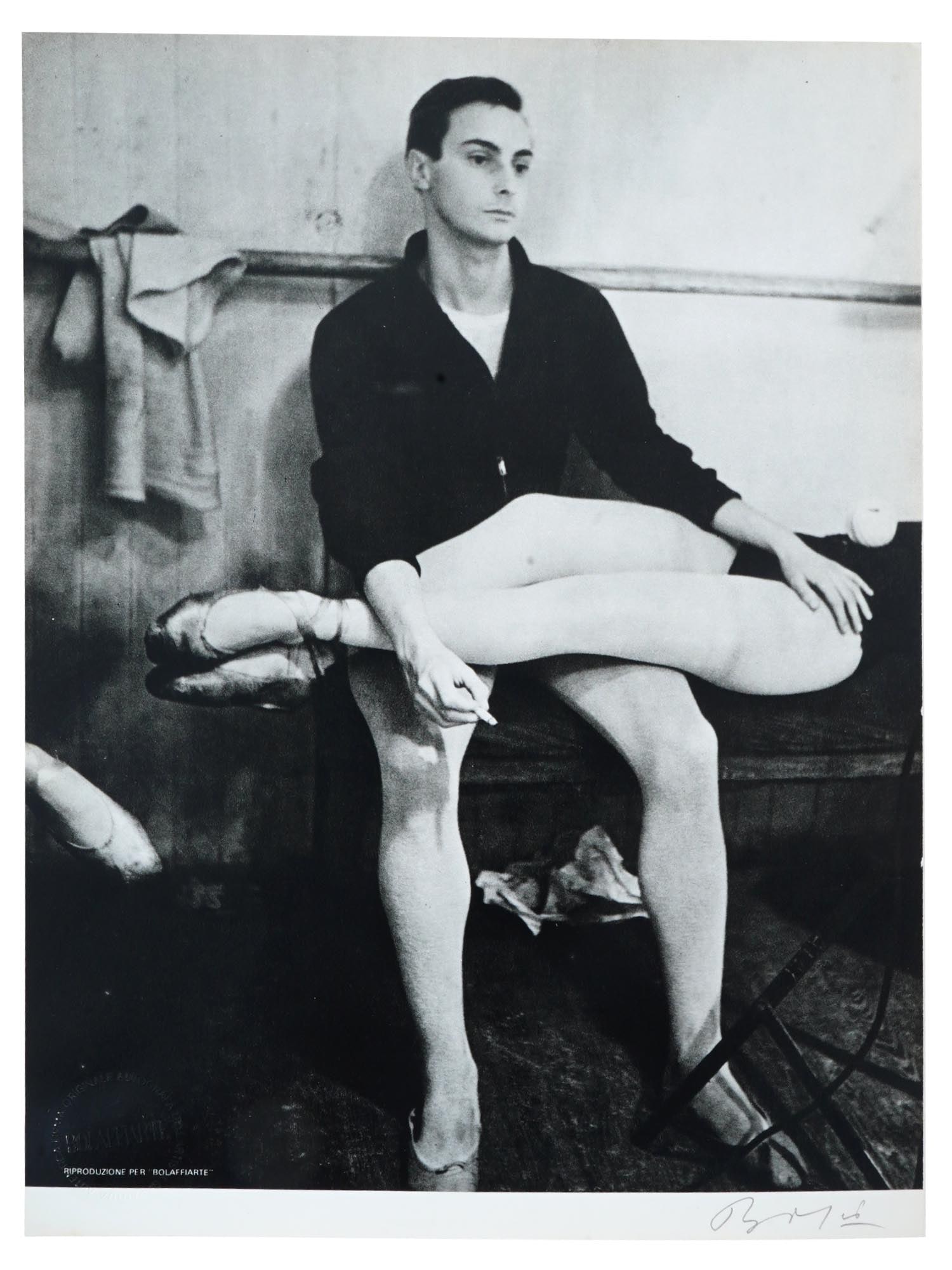 LTD BW PHOTO ROTOGRAVURE AFTER BRASSAI HAND SIGNED: A limited edition rotogravure reproduction of Brassai s original black and white photograph, Tersicore for the Le Nuove Muse series by Bolaffiarte. Hand signed in pencil, lower right. Marked with an i