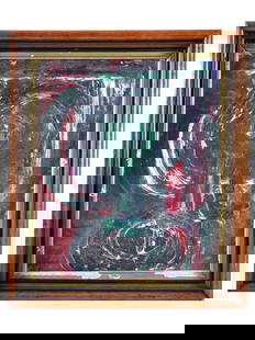 LADISLAS KIJNO ABSTRACT DOUBLE SIDED OIL PAINTING: Ladislas Kijno 1921 to 2012, Polish-French, an oil on canvas laid on board abstract double sided painting. Signed lower left. The reverse side has an abstract painting as well and is signed lower left