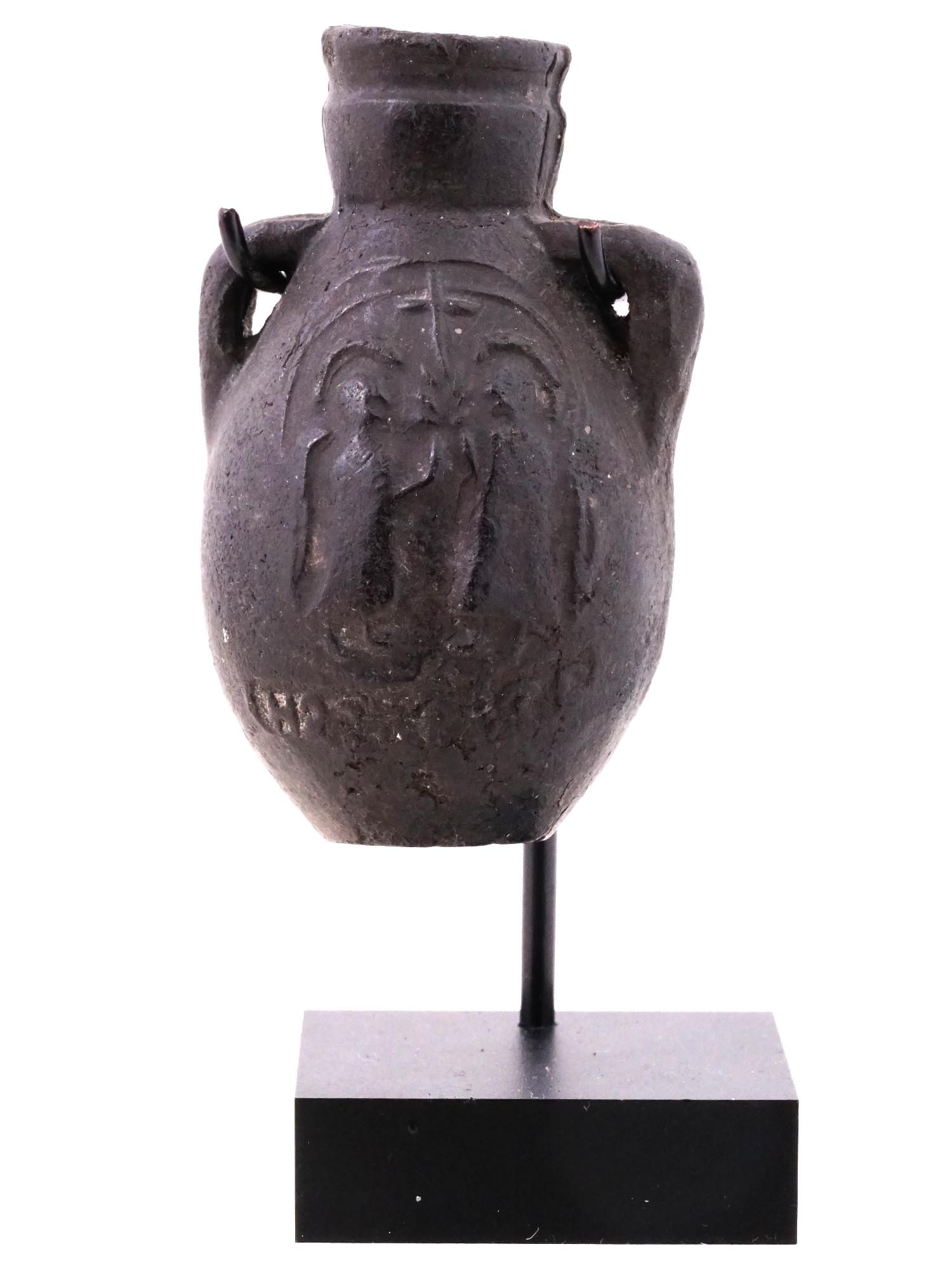 ANCIENT COPTIC CHRISTIAN PILGRIM FLASK CIRCA 7TH C AD (1 of 10)