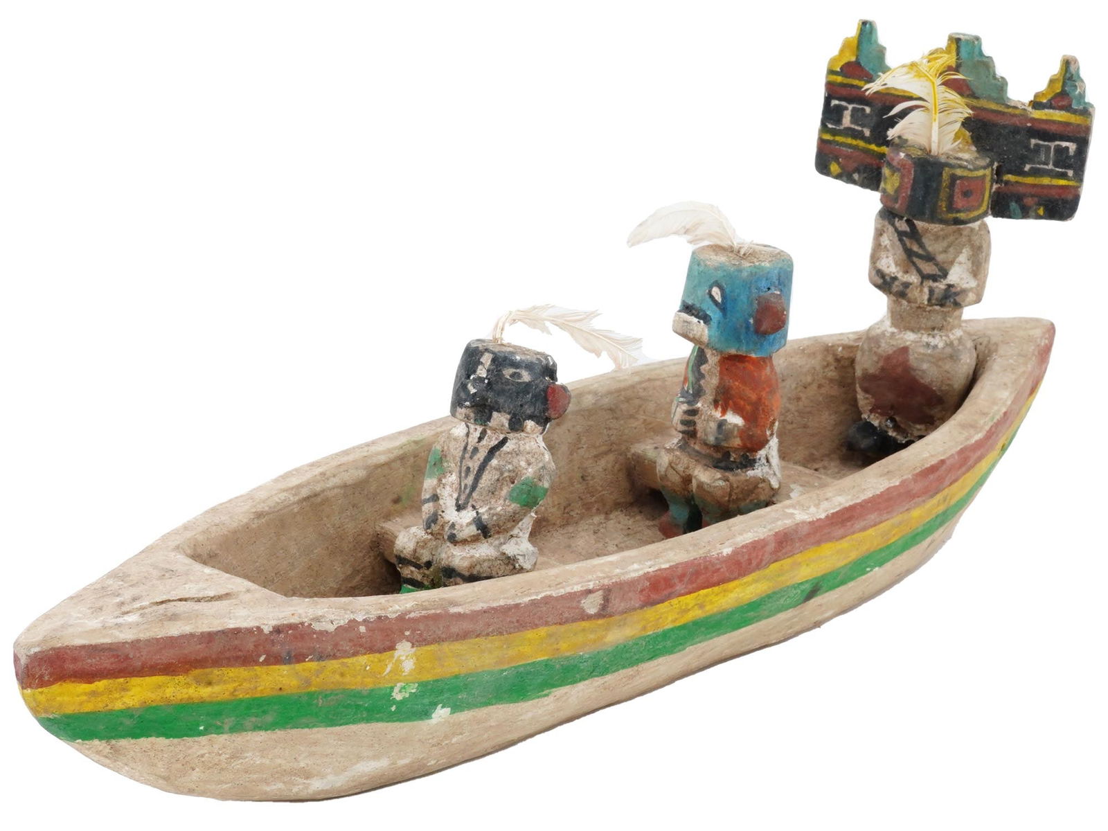 SOUTHWESTERN NATIVE AMERICAN WOOD KACHINA CANOE (1 of 7)