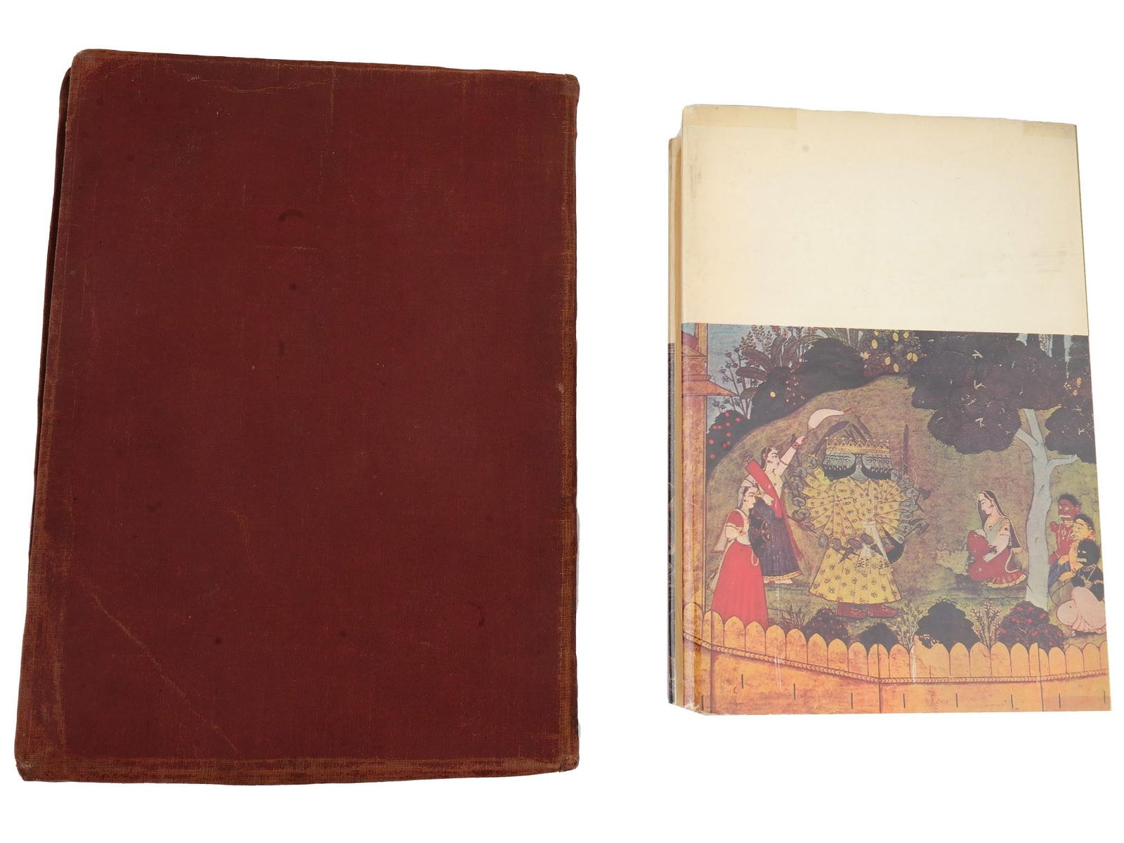 ANTIQUE AND VINTAGE BOOKS IN RUSSIAN: A lot of two Russian antique and vintage books. The first is The Mahabharata Ramayana, Publishing house fiction 1974, Moscow. The original book is ancient Indian epic in Sanskrit, one of the largest l