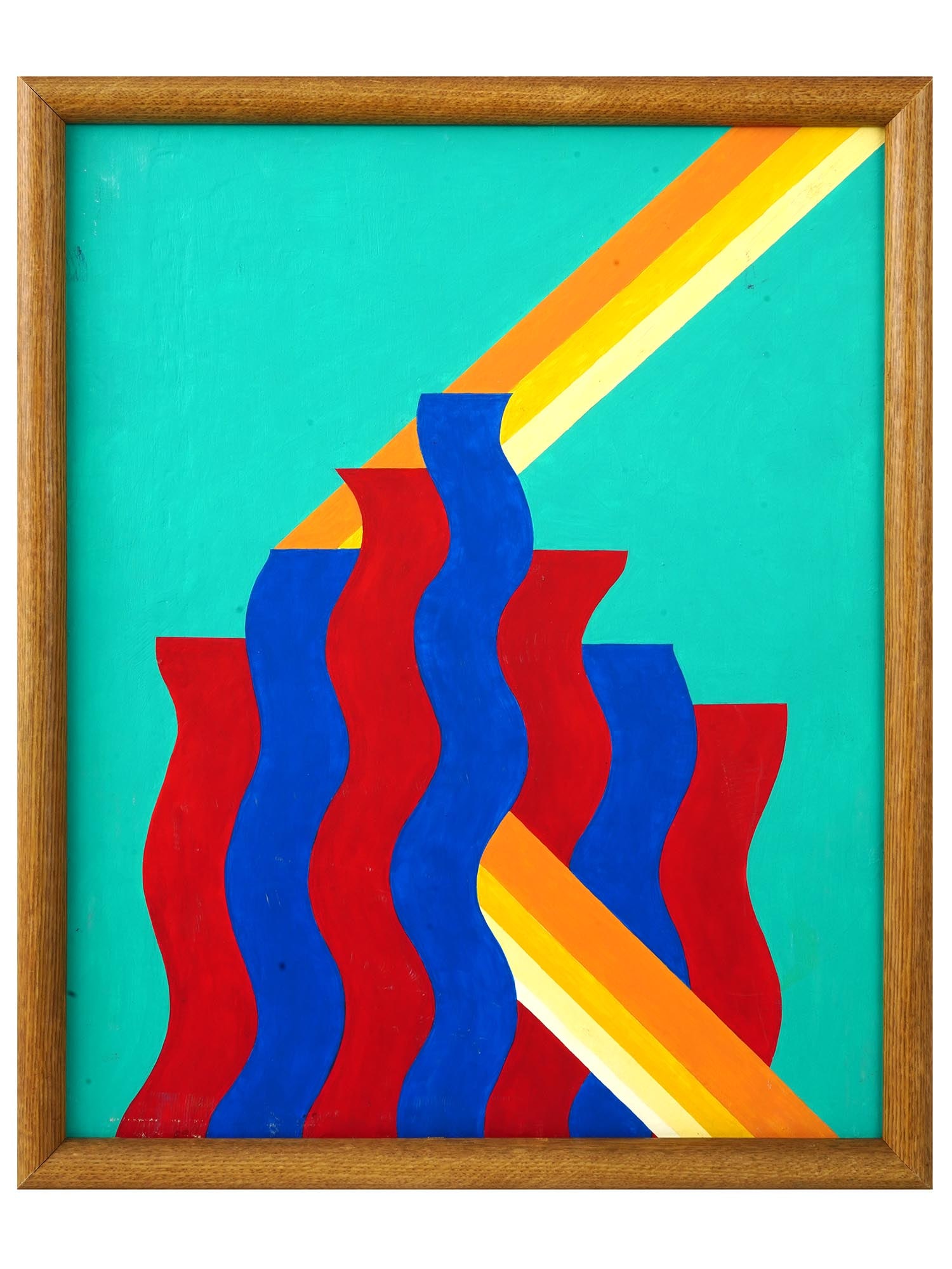 MOROCCAN ABSTRACT OIL PAINTING ATTR TO MOHAMMED MELEHI (1 of 5)