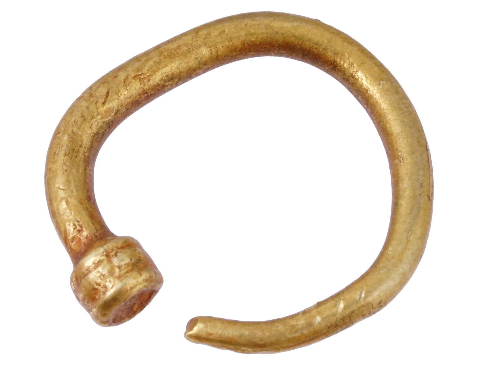 ANCIENT ARCHAEOLOGICAL ROMAN 23K GOLD EARRING (1 of 3)