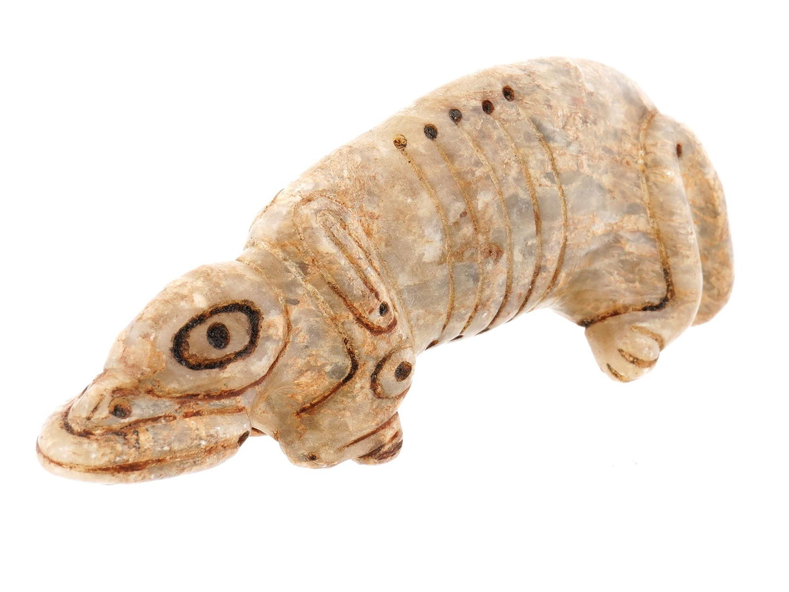 ANCIENT NATIVE AMERICAN TAINO CARVED MARBLE FIGURE (1 of 7)