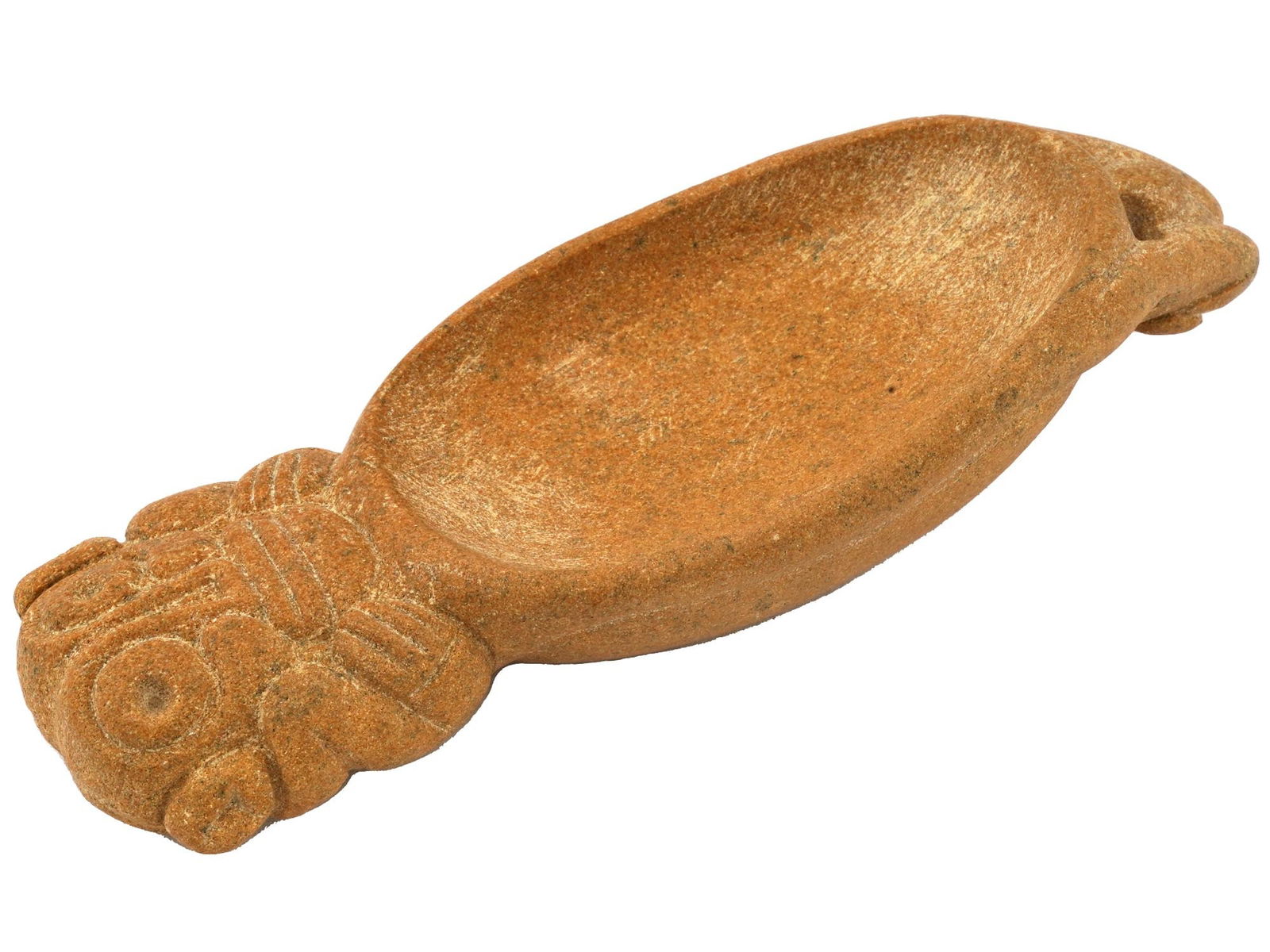 ANCIENT PRE COLUMBIAN TAINO ANTHROPIC STONE VESSEL (1 of 5)