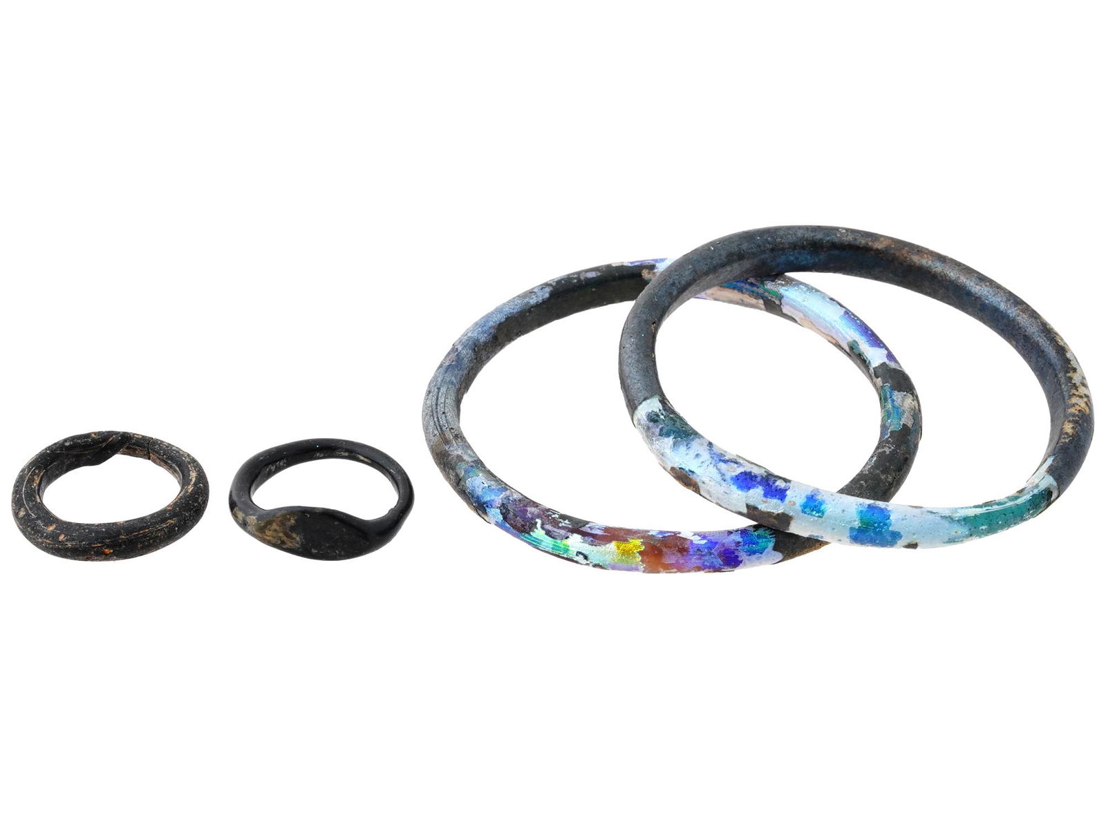 ANCIENT ROMAN JEWELRY GLASS BRACELETS AND GLASS RINGS (1 of 4)