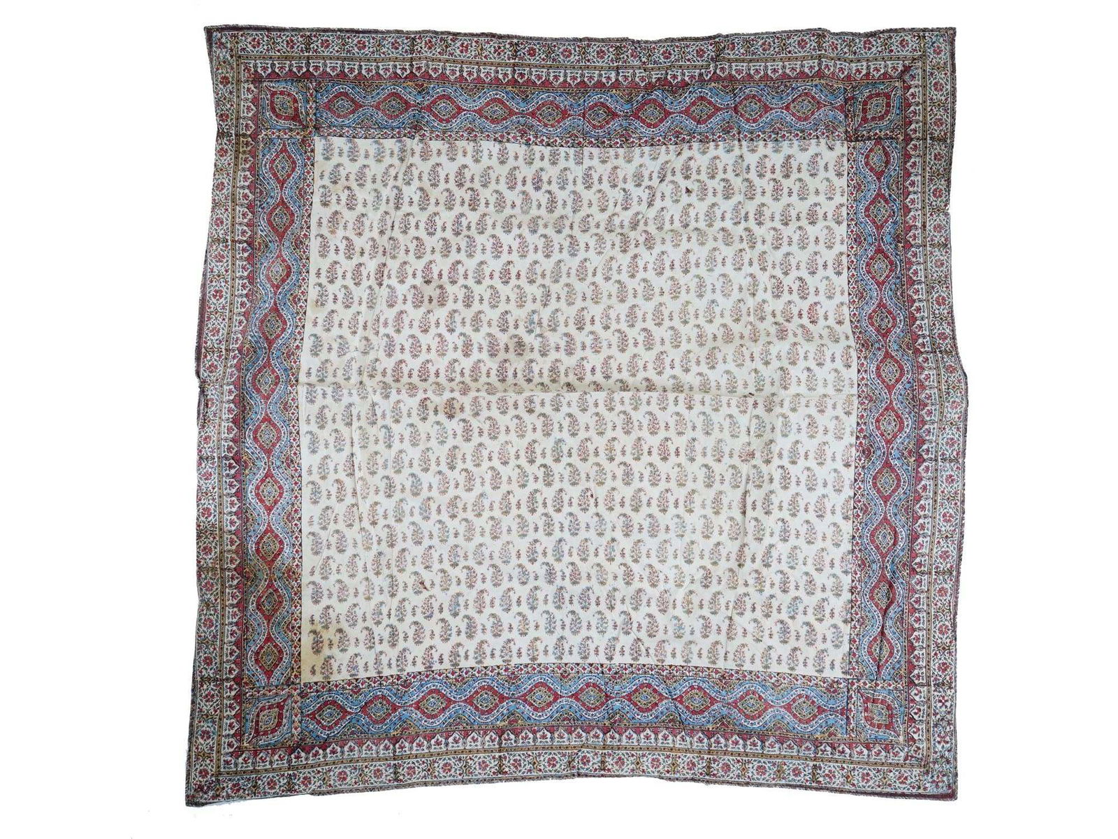 ANTIQUE INDIAN KALAMKARI PAINTED TEXTILE WALL HANGING (1 of 8)