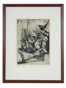 DON QUIXOTE PORTRAIT ETCHING SIGNED BY THE ARTIST