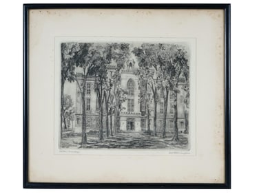 AMERICAN COLLEGE ETCHING BY RALPH FLETCHER SEYMOUR