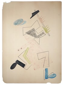 RUSSIAN AVANT GARDE PAINTING ATTR VLADIMIR LEBEDEV