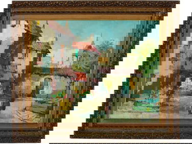 SIGNED LAURENT POST IMPRESSIONIST OIL PAINTING