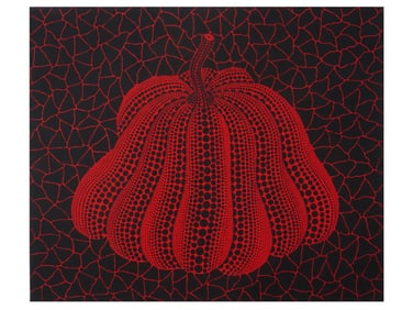 JAPANESE PUMPKIN ACRYLIC PAINTING AFTER YAYOI KUSAMA