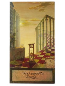 CONTEMPORARY SURREALIST OIL PAINTING SIGNED